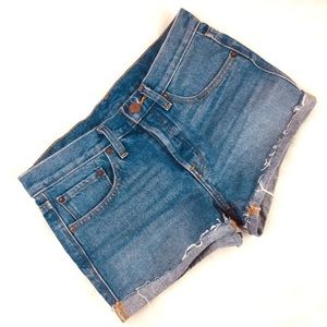 BDG Denim Shorts Sz 24 Cuffed 5-Pocket Button Fly